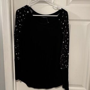 Acting Pro Black Starry Long Sleeve Tee